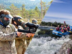 Rafting og paintball